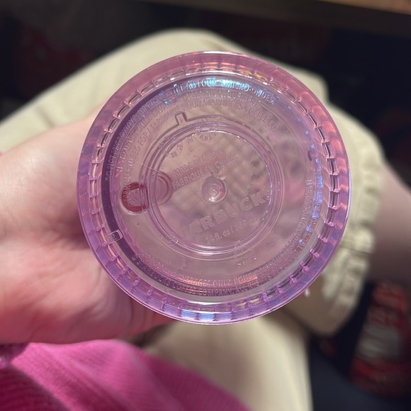 Starbucks Pink Iridescent Grid Cold Tumbler RARE - Picture 3 of 4